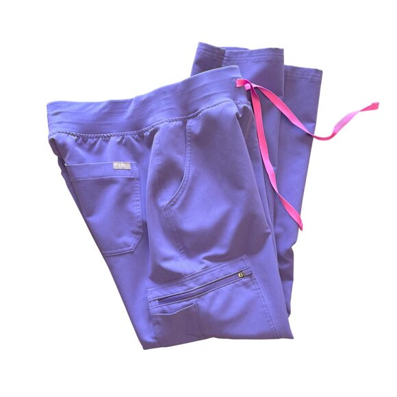 Figs Technical Collection Womens Pants S Scrub Purple Pink Drawstrings - Picture 6 of 6
